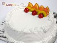 Fresh Cream & Fruit Cake (Eggless)
