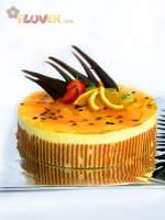 Passion Fruit and Vanilla Mousse Cake