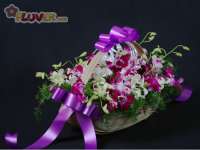 Basket of Purple Orchids