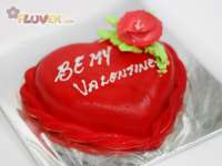 Red Fondant & Chocolate Cake (Half kg.)