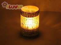Square Patterned Transparent Candle Lamp
