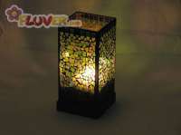 Square Shaped Green Candle Lamp