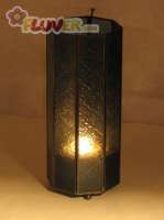 Dark Blue Tower Candle Lamp