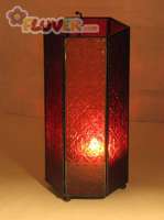 Red Tower Candle Lamp